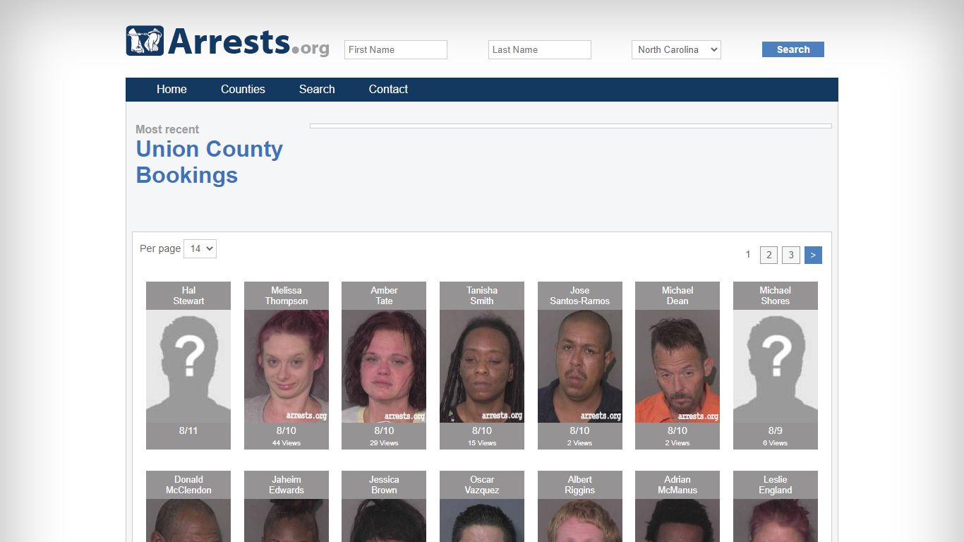 Union County Arrests and Inmate Search