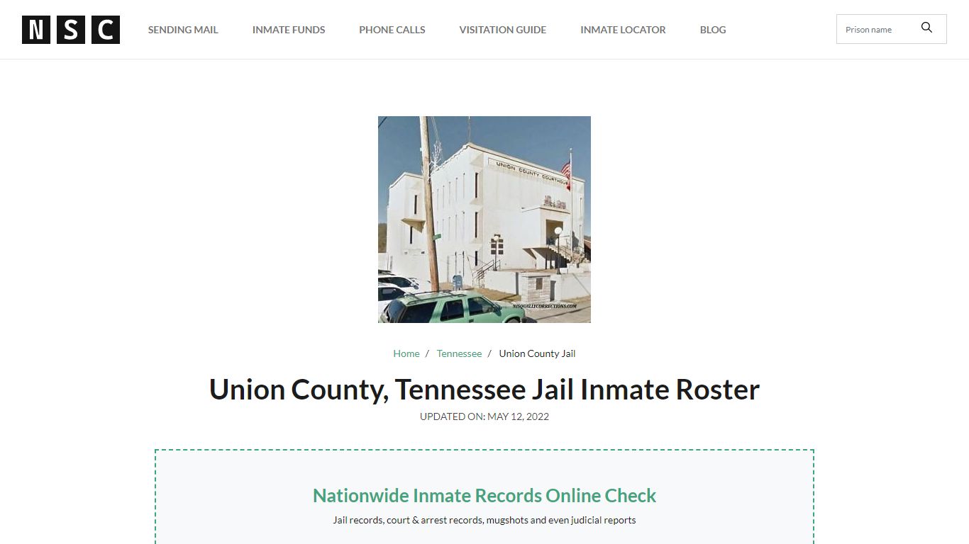 Union County, Tennessee Jail Inmate List